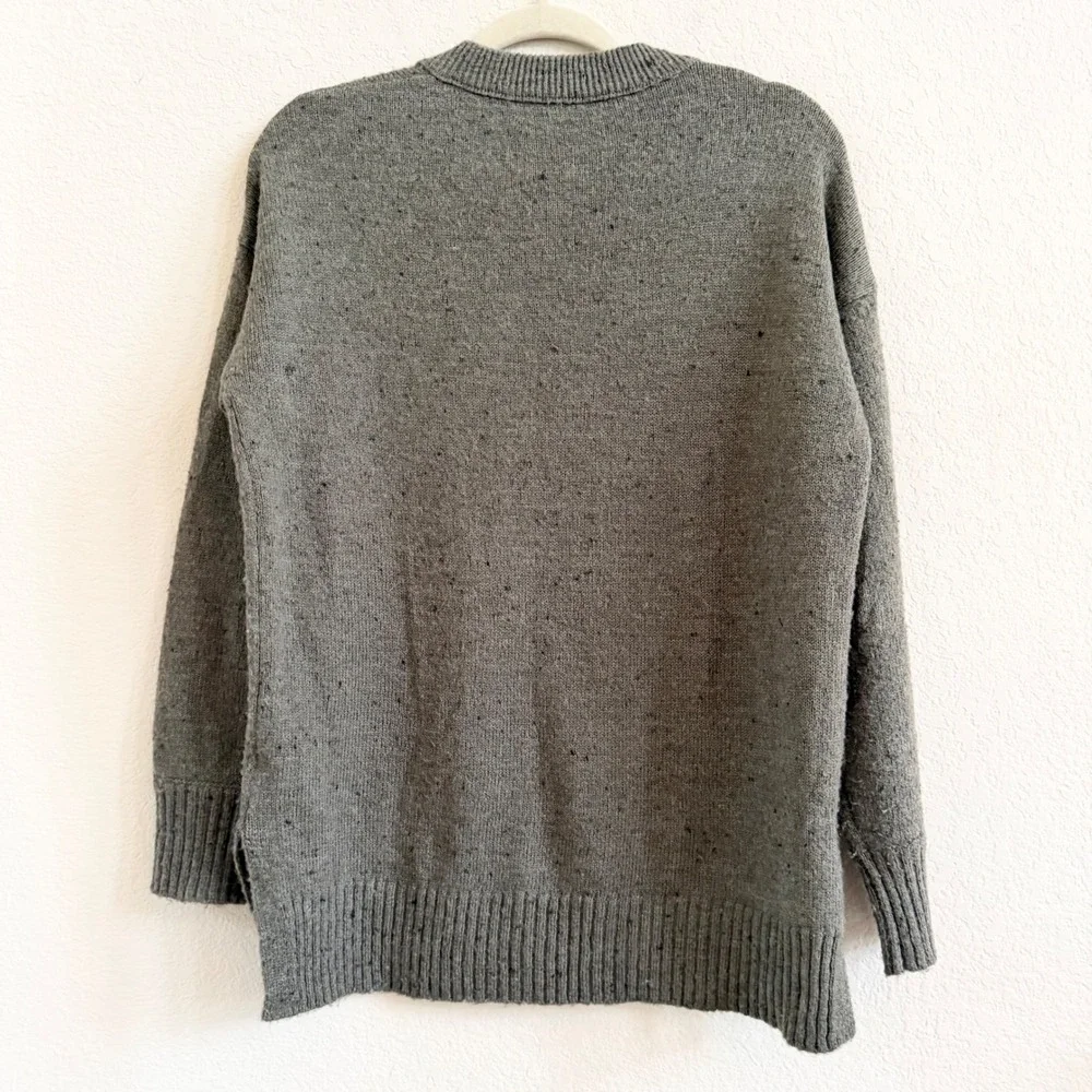 Madewell Womens Green Donegal Wool Blend V-Neck Pullover Sweater Size S Small - Picture 11 of 11